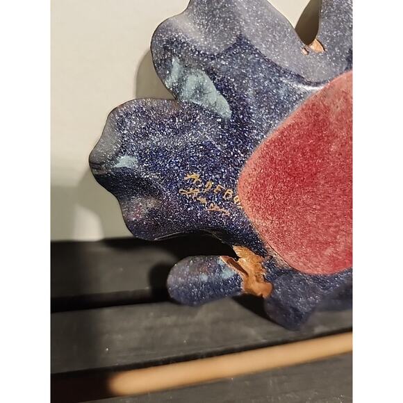 Signed Limoges Guilloche Enamel Trinket Dish 5” Vintage FLAWED - Picture 5 of 8